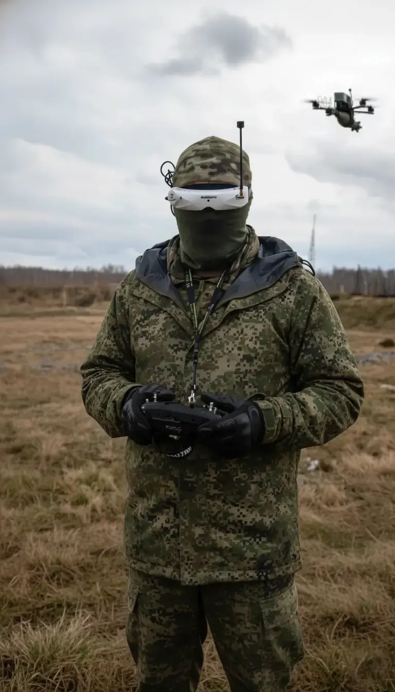Оператор БПЛА на позиции